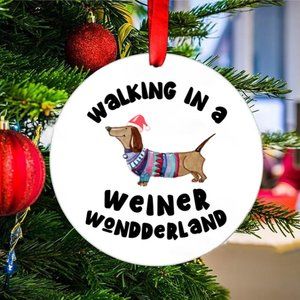 Walking in a Weiner Wonderland Ornament
